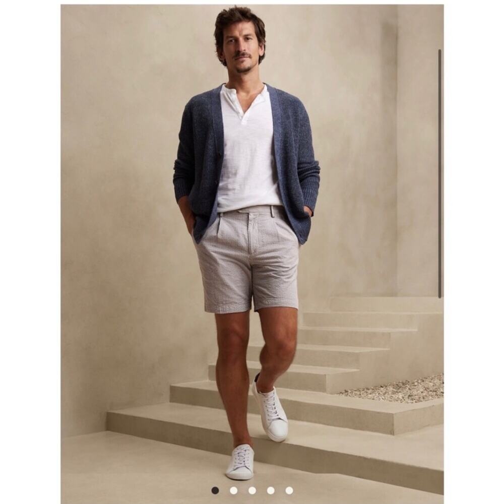 Men’s Banana Republic Aiden Shorts in Blue Stripe